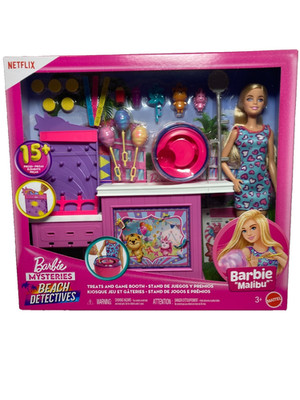 Barbie Mysteries: Beach Detectives Barbie 'Malibu' Treats and Game Booth Playset