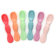 Silicone Chew Spoon Set for Babies and Toddlers Safety Tested BPA Free Mic