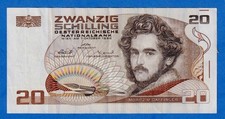 Austria 20 Schilling 1986 P-148 Circulated Banknote J457878C