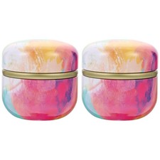 2 Stück Teebehälter, runde Dosen, tragbare Mini-Dosen, Tee-Süßigkeitsboxen