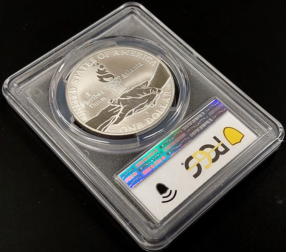 1995 P Proof Olympics Cycling Commemorative Silver Dollar, PR 69 DCAM by PCGS! - Image 3 of 4