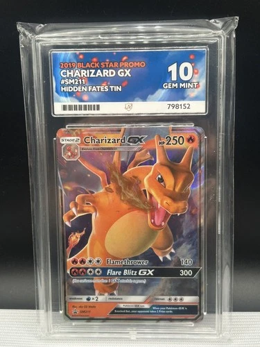 Pokemon TCG 2019 Black Star Promo Charizard GX SM211 Ace 10 PERFECT SUBGRADES