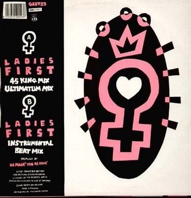 QUEEN LATIFAH - Ladies First - Gee Street - GEET23 - UK - 1989 - Hip Hop