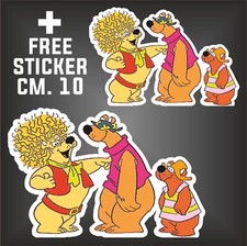 adesivo napo orso capo decal aufkleber pegatina +1 FREE STICKER CM. 10