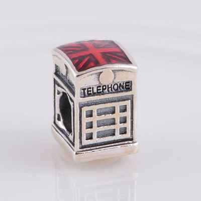 Authentic.925 Sterling Silver Bead Style Fit PAN BRACELET CHARM LONDEN PHONE