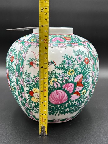 Vintage Petals Chinoiserie Vase Floral Bird Motif Excellent Condition - Picture 8 of 10