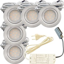 12V LED Einbauspots mit Plug&Play Trafo, 2W, ...