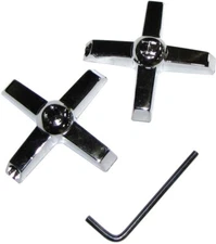 PLUMB PAK PP805-3 Chrome Plated Cross Positive Grip Universal Faucet Handle