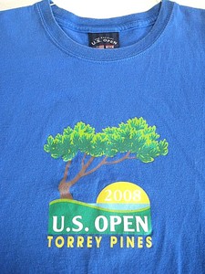 Vintage 2008 US Open Torrey Pines Blue T-Shirt Golf Tiger Woods Men's Size Large | eBay