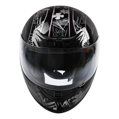 DOT Adult Women Pink Butterfly Full Face Motorbike Sport Race Helmet S M L XL - Picture 4 of 11