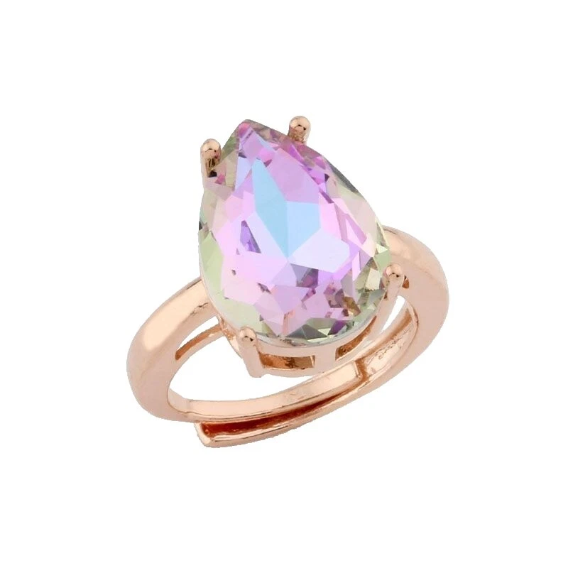 Anillos de moda banda de cobre de vidrio