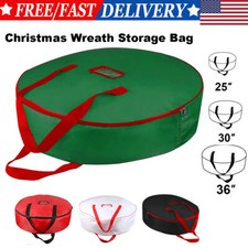 25"/30"/36" Christmas Wreath Storage Bag Garland Container Double Sleek Zipper