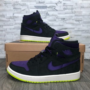 Air Jordan Retro 1 Zoom Halloween Lemon Venom (CT0979-001) Black \u0026 Purple  Suede | eBay