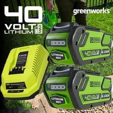 40V Battery / Charger 29472 For Greenworks 40 Volt Lithium Ion G-MAX 29462 24312