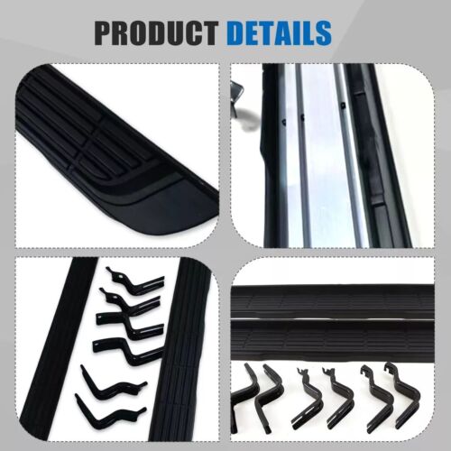 OE STYLE RUNNING BOARDS/ STEPS - ALL BLACK FOR DOUBLE CAB FORD RANGER T6 2012-22 - Picture 3 of 10