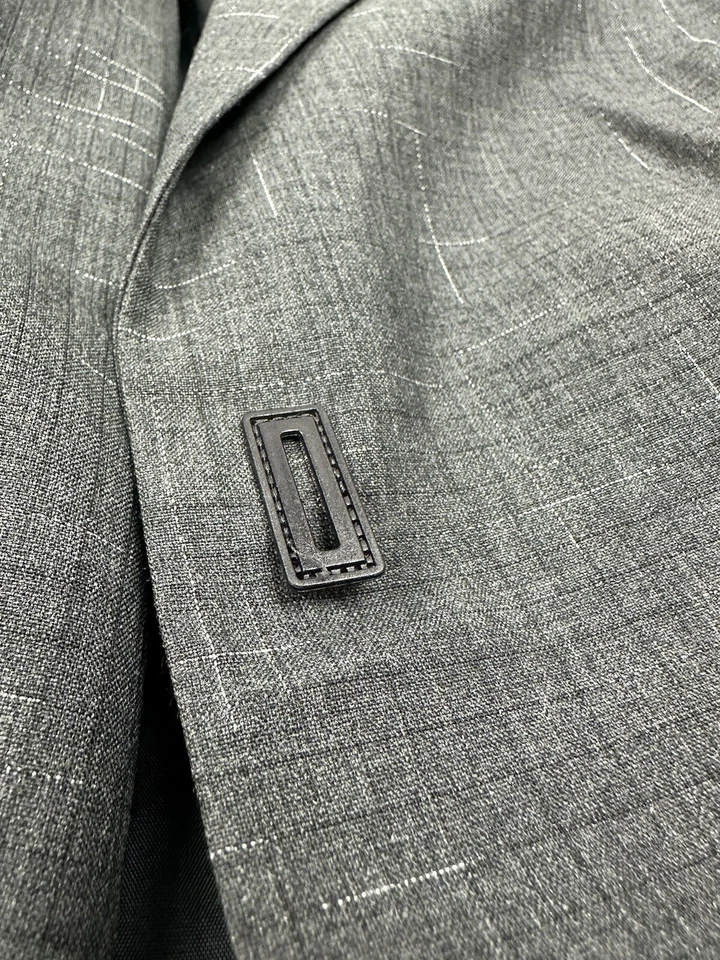 Traje falda 2 piezas gris lana Claude Montana para mujer - talla 42 Foto 4 de 4