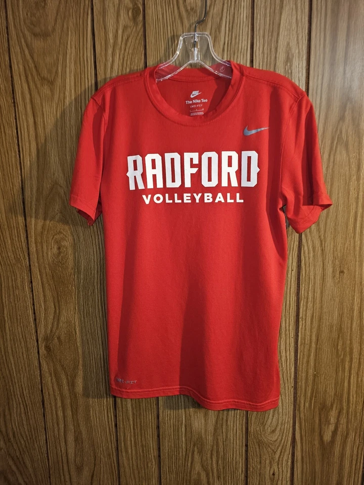 Nike Radford University Dri-Fit Small Womens Red Graphic Logo Tshirt NCAA - Image 4 of 4