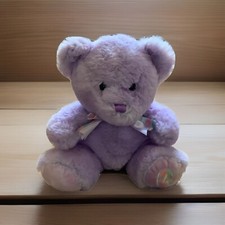 Purple Lavender Lilac Teddy Bear Plush Adorable Soft Plush Stuffed Gently Loved