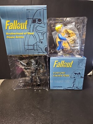Fallout Brotherhood of Steel Power Armor Fortune Finder Perk Figures LOOTCRATE