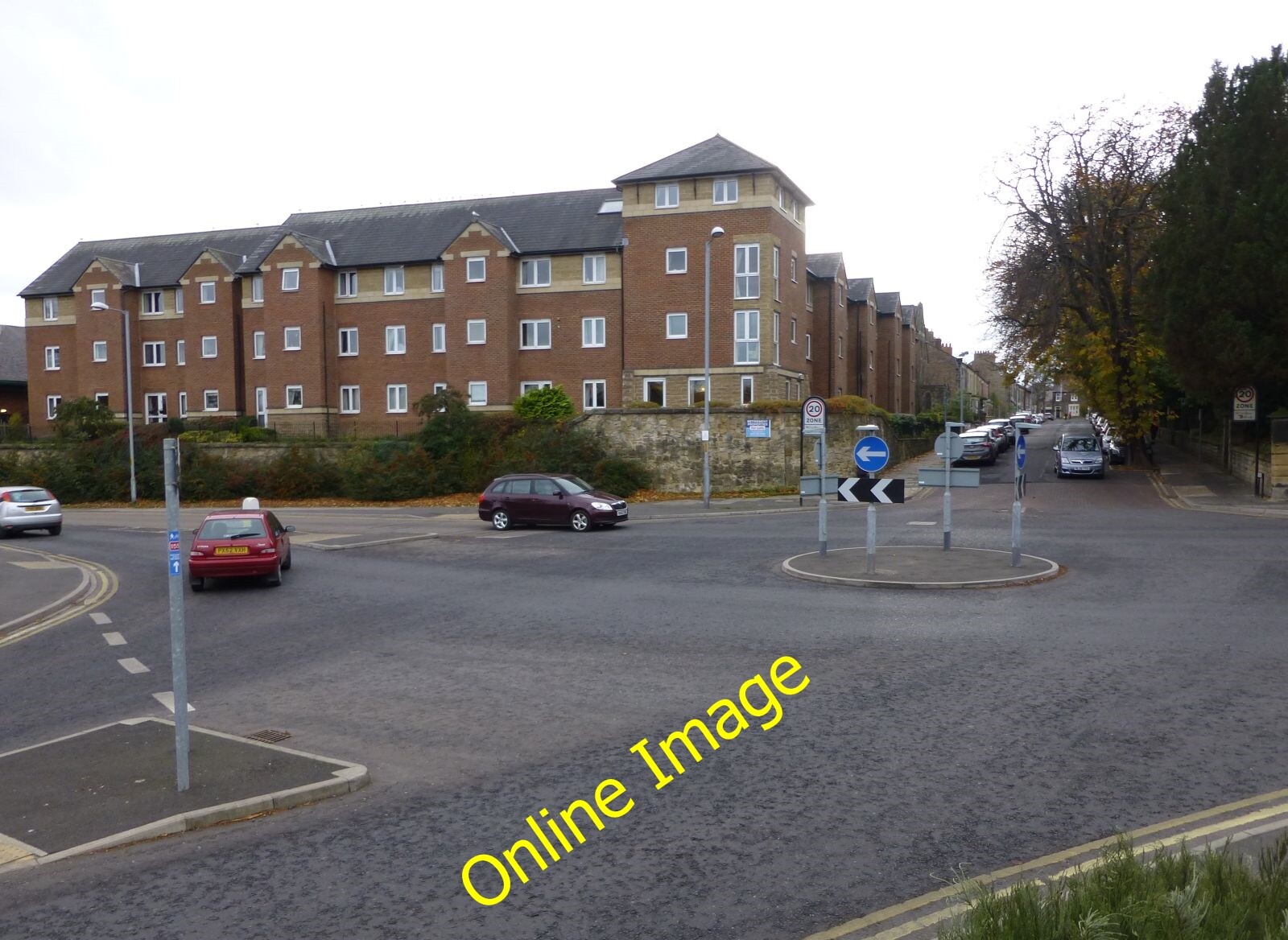 Photo 6x4 Roundabout at foot of Dacre Street, Morpeth Where it meets