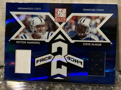 Peyton Manning & Steve McNair Elite Game Used Face 2 Face - CB-23 # 99 Of 250