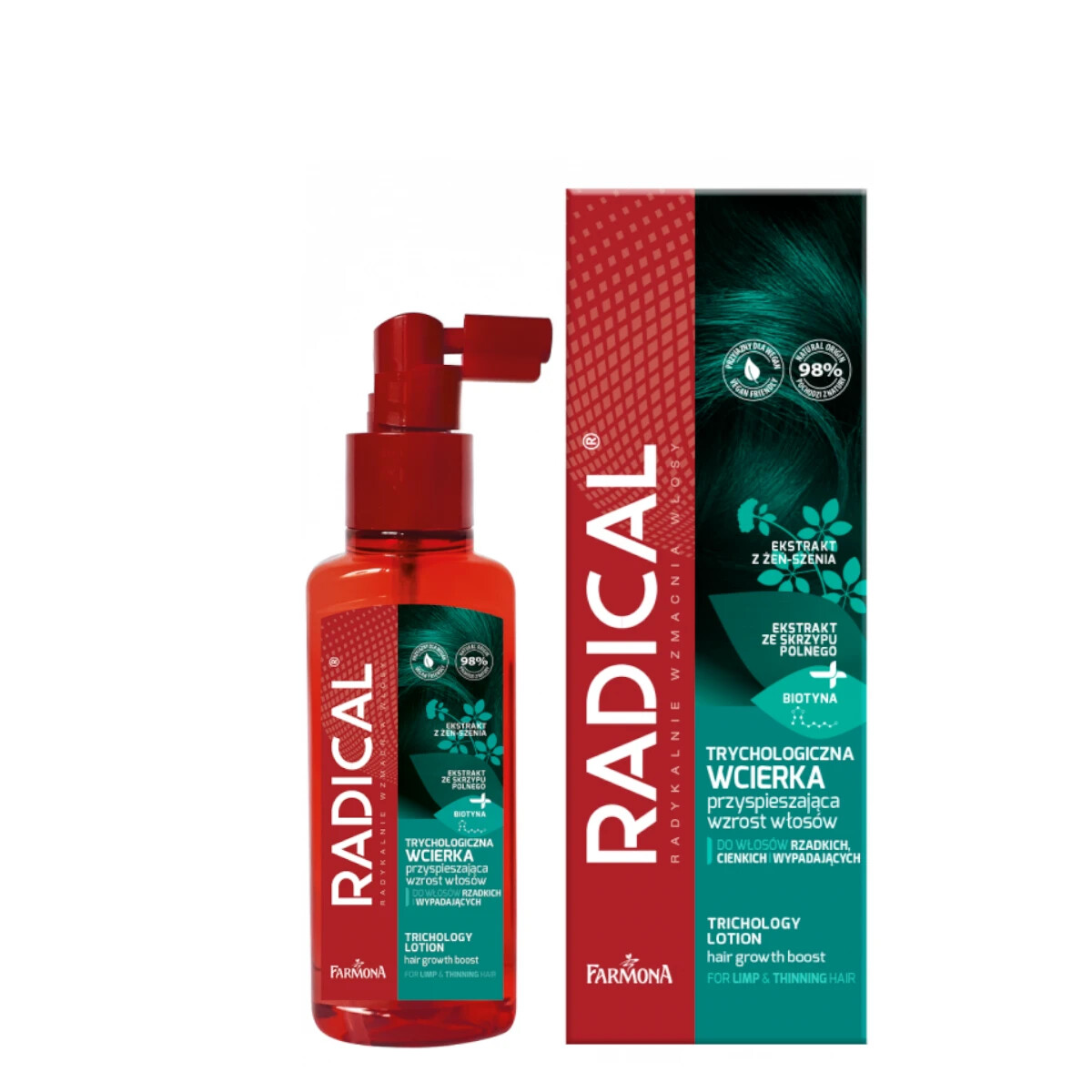 Radical Trichology Scalp Lotion Hair Growth Boost Anti Hair Loss Rub On Farmona