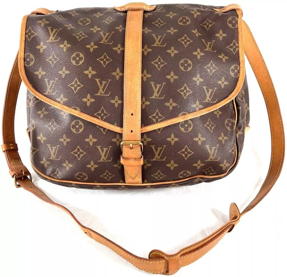 90's LOUIS VUITTON Saumur 35 Authentic Vintage Monogram