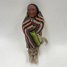 Vintage 9  SKOOKUM Indian Trade Doll, Composition Antique
