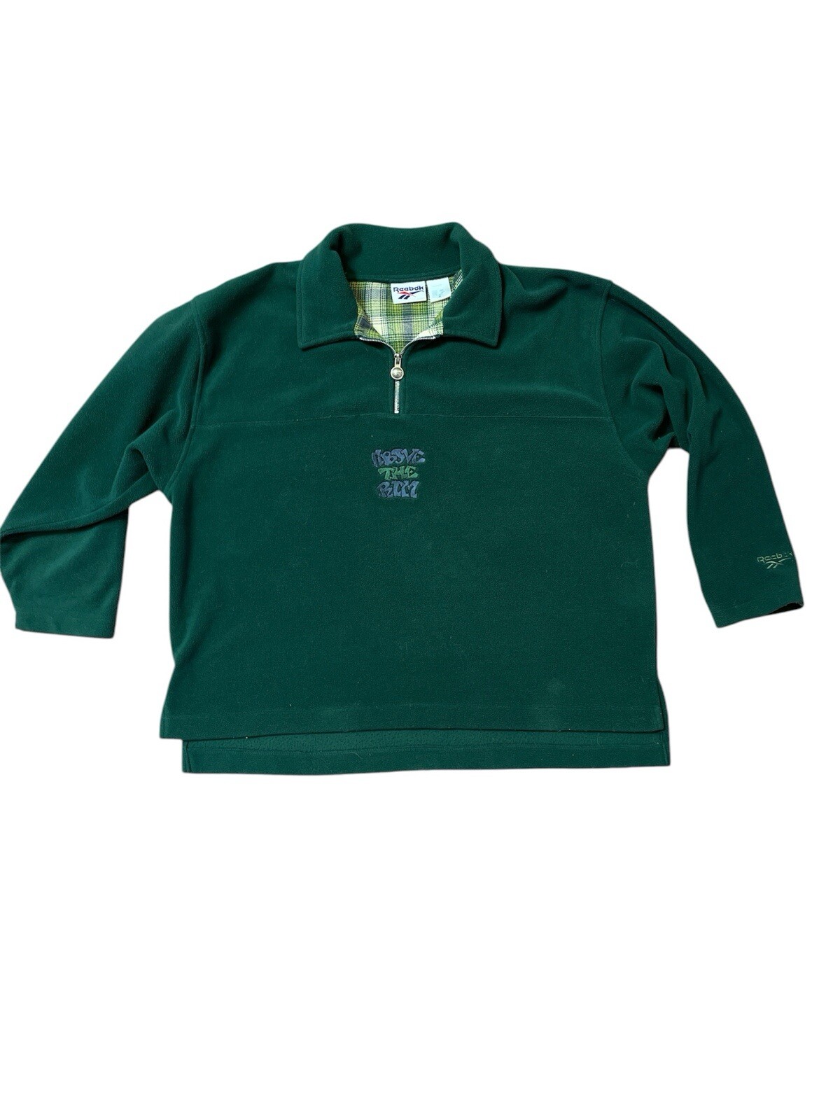 Vintage Reebok Above The Rim Quarter Zip Men's Medium Basketball 90s Green