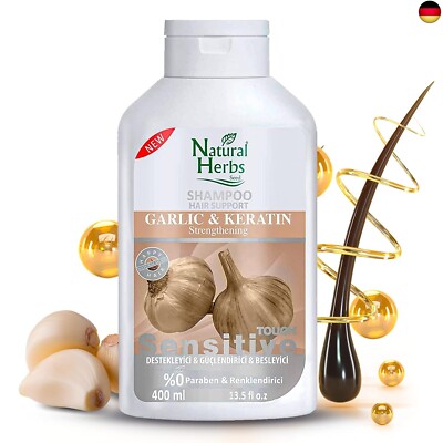 Seed Natural Herbs Keratin Knoblauch Shampoo 400 ml- Geruchlos-Ideal für 