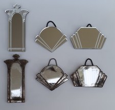 Gorgeous Dolls House Art Deco Style Mirror with Wooden Back & Chain. 1:12 Scale