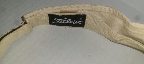 Titleist Visor Adjustable Strapback Black On Beige - Picture 3 of 6