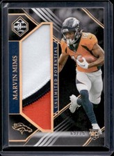 2023 Panini Limited Football Marvin Mims RC Unlimited Potential Patch Gold /75