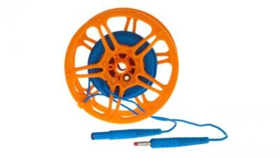 25m Long Blue Test Lead on a Spool / Banana Plug / WAPRZ025BUBBSZ