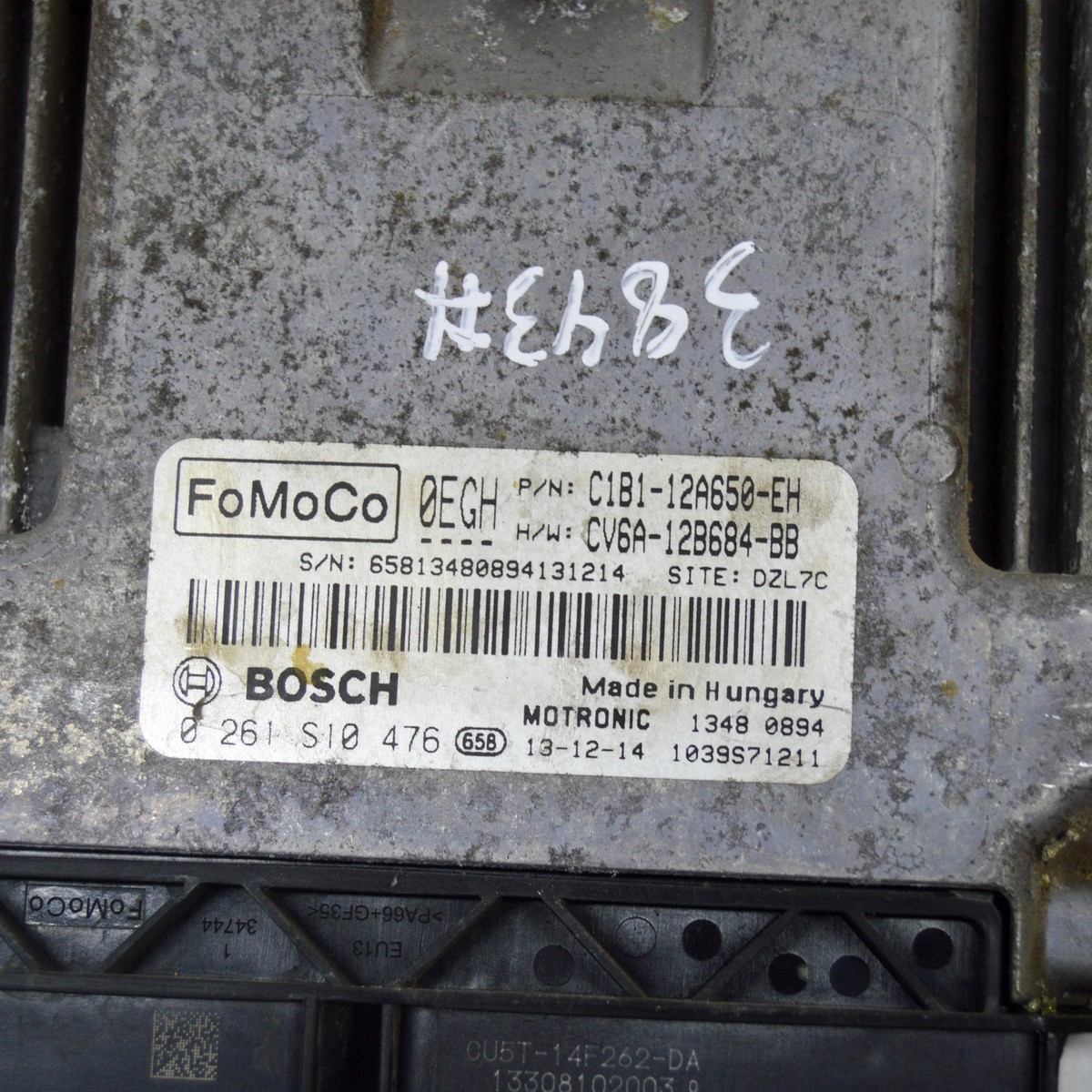 FORD FIESTA MK6 Engine Control Unit ECU C1B1-12A650-EH 1.0 Petrol