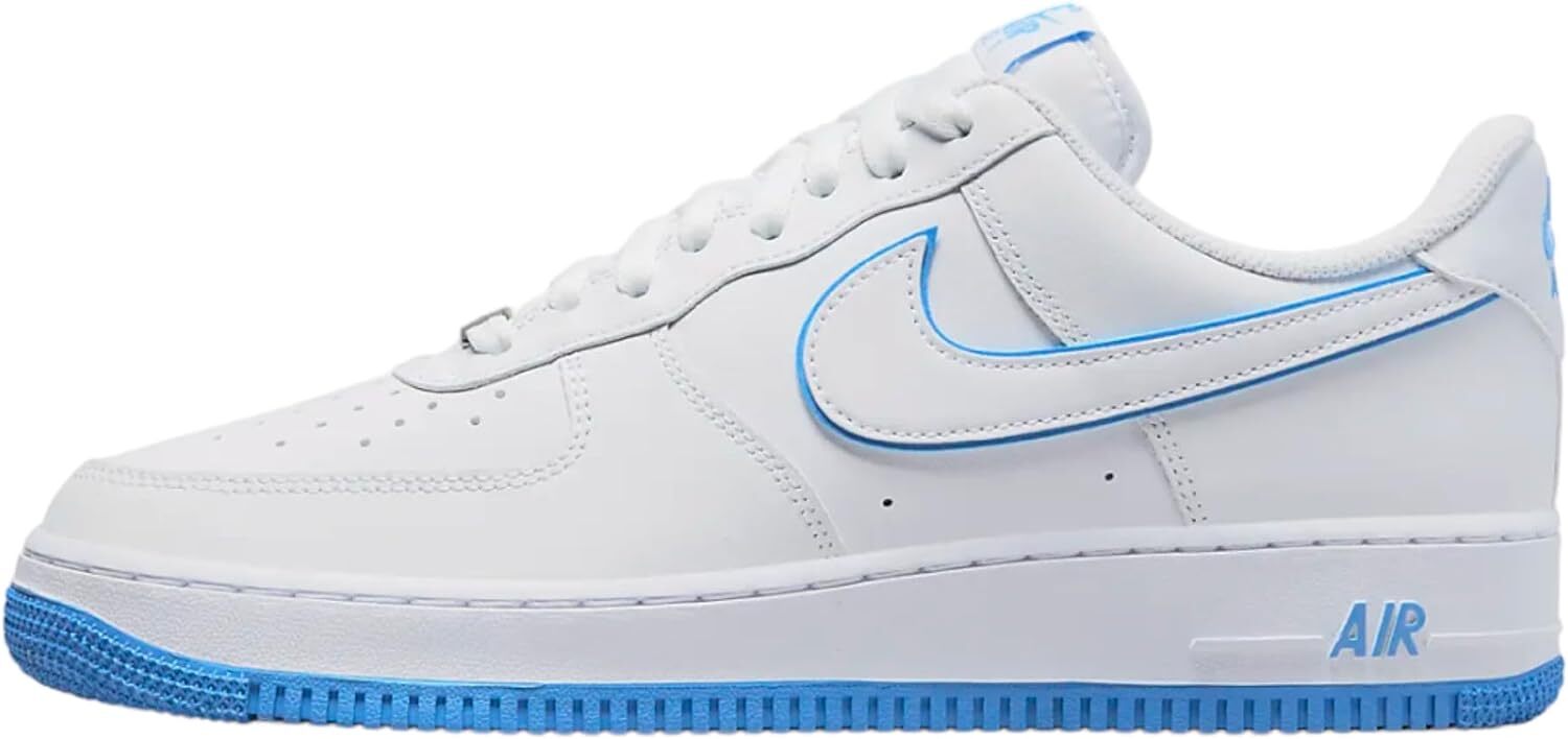 Мужские кроссовки Nike Air Force 1 07 White/University сине-белые (DV0788 101)
