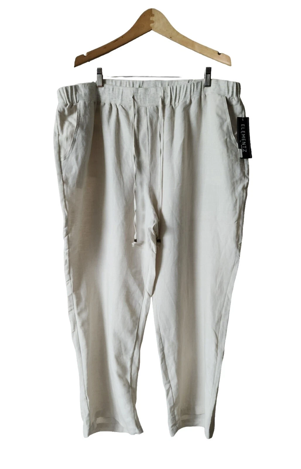 Elementz Pantalones de lino para mujer