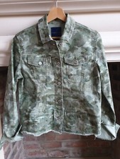 Ladies Bandolino Camouflage Green Cotton Jacket Size S