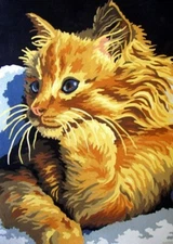 "Kitty" Printed Needlepoint Tapestry Kit 6229K
