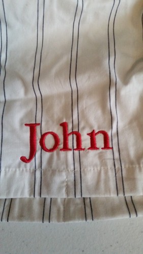 Pottery Barn Kids Easter Basket Liner Baseball with Pin Stripe "John" New - Picture 4 of 6