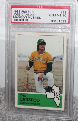 1983 Fritsch Madison Musketeers Jose Canseco  PSA 10 