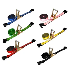 USA Heavy Duty 2" x 30' Flatbed Ratchet Tie Down Strap w/Flat Hook WLL 3333 LBS
