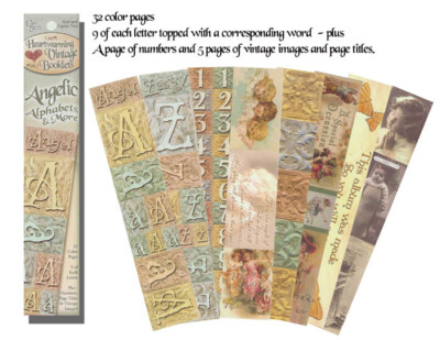 ANGELIC ALPHABETS & MORE-Crafty Secrets Vintage Booklet-Image/Ephemera Cut Outs