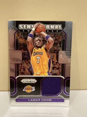 2021-22 Prizm LAMAR ODOM #SW-LOD Sensational Swatches GAME-USED Jersey Lakers
