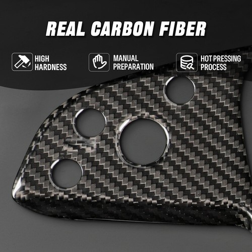 1pcs Real Carbon Fiber Steering Wheel Panel Trim For Tesla Model X Model S 2021+ - Picture 2 of 7