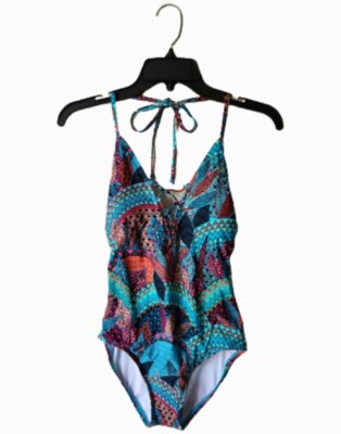 Women's One Piece Swimsuit Small Coastal Zone By Jantzen