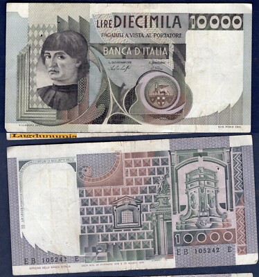 Italie 10000 Lire 29/12/1978 25/8/1976 EB 105242 E - Italie | eBay