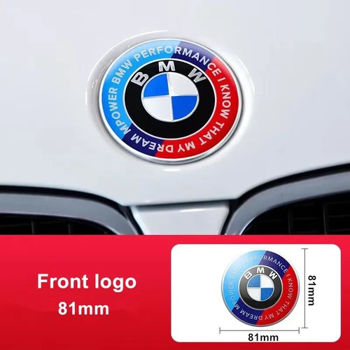 Front Hood Emblem For BMW 50th Anniversary Badge 81mm+Rear Badge +Wheel Hub Cap - Picture 14 of 34