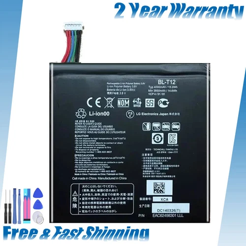 3.8V Replacement Battery for LG Pad 7.0 V400 V410 BL-T12 Premium Cell NEW + Tool