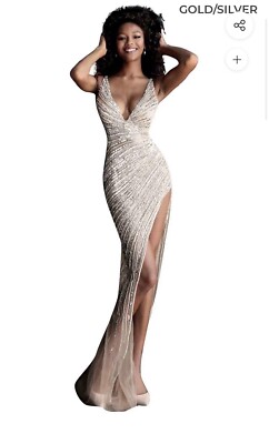 Jovani Dress Size 0 Prom gold silver 63405 | eBay Jovani Dress Size 0 Prom gold silver 63405 | eBay